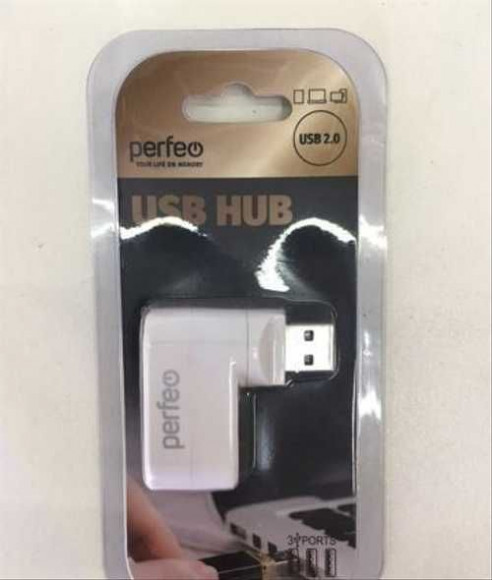 USB-хаб Perfeo 3 порта (PF-VI-H024) белый