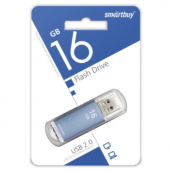 USB флеш накопитель Smartbuy 16GB V-Cut Blue SB16GBVC-B