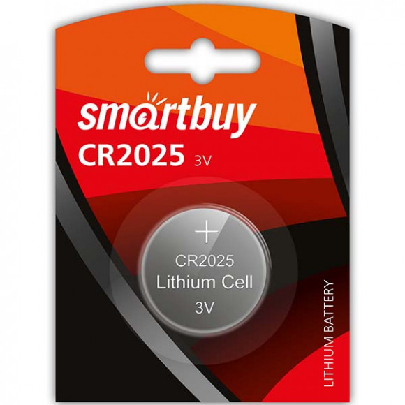 Литиевый элемент питания Smartbuy CR2025/1B (12/720) (SBBL-2025-1B)