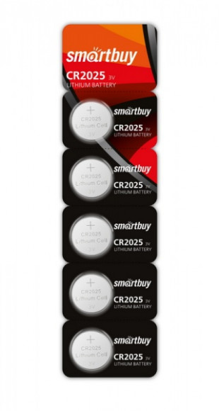 Литиевый элемент питания Smartbuy CR2025/5B (100/4000) (SBBL-2025-5B)