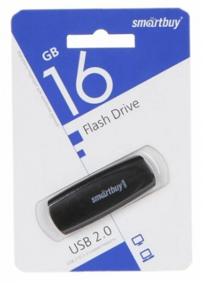 3.0/3.1 USB флеш накопитель Smartbuy 016GB Scout (SB016GB3SCK) черный