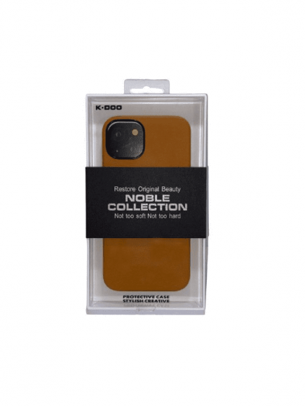 Накладка для iPhone 13 K-Doo Mag Noble кожаная светло-коричневая