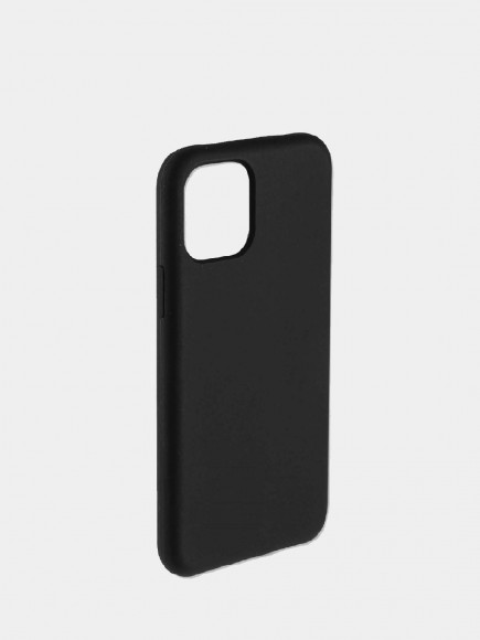 Чехол-накладка для iPhone 12/12 Pro 6.1" силикон матовый чёрный