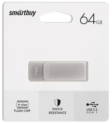 USB 3.0/3.2 Gen.1 накопитель Smartbuy 064GB M1 Metal Grey (SB064GM1G)