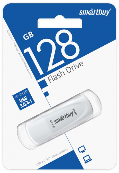 USB флеш накопитель SmartBuy 128GB Scout (SB128GB3SCW) белый