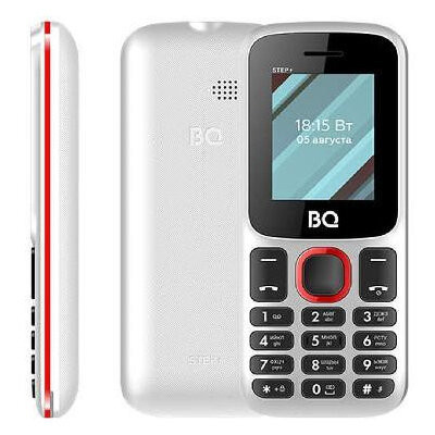 Мобильный телефон BQ Step+ (BQ-1848) 1.77"/128x160/600mAh/2G/MicroSD до 32GB/FM бело-красный