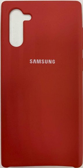 Накладка для Samsung Galaxy Note 10 Silicone cover малиновая