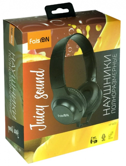 Наушники Faison Juicy Sound HP-600, черные