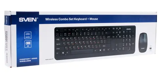 Беспроводной комплект клавиатура+мышь SVEN Comfort 3300 черный