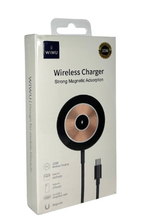 Беспроводное зарядное устройство WIWU Strong Wireless Charger 15W Wi-W007 серое