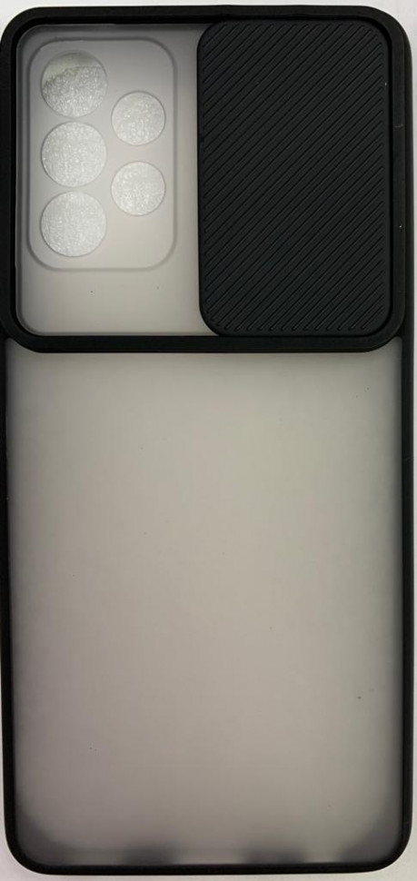 Накладка со шторкой камеры Samsung Galaxy A52 5G матовая черная