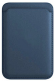 Кожаный чехол-бумажник для карт и визиток MagSafe Leather Wallet для Apple iPhone тёмно-синии