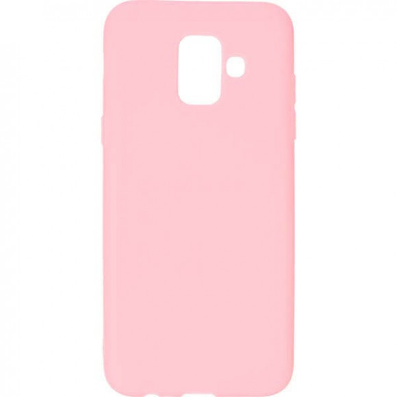 Накладка для Samsung Galaxy A6 Plus (2018) Silicone cover ярко-розовая