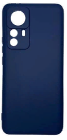 Накладка для Xiaomi Mi 12T Pro Silicone cover без логотипа темно-синяя