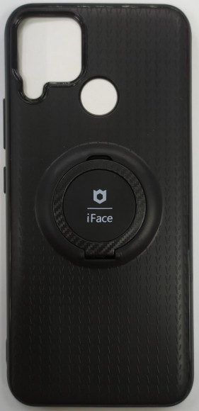 Чехол-накладка для Xiaomi Realme C15 силикон iface с держателем чёрный