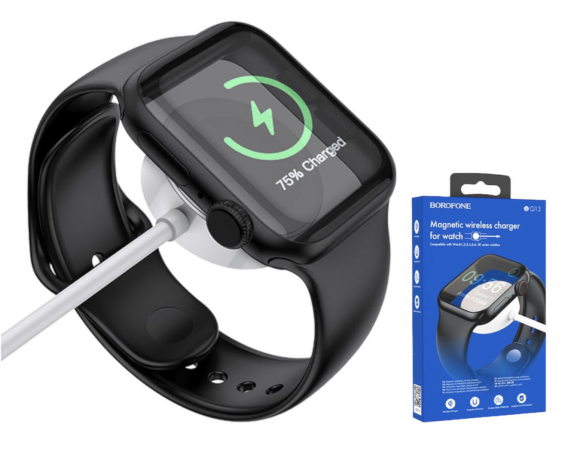 Беспроводное зарядное устройство для Apple Watch Borofone BQ13 магнитное 1.2м белое