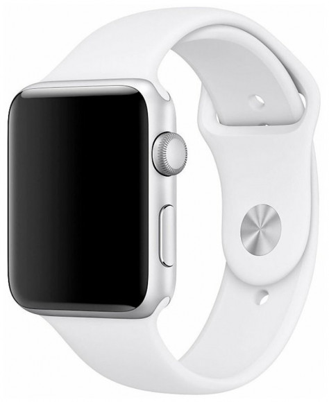 Сменный браслет силиконовая для Apple Watch 42mm белый