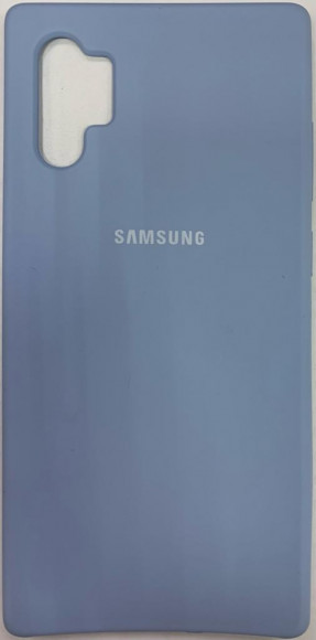 Накладка для Samsung Galaxy Note 10+ Silicone cover голубая