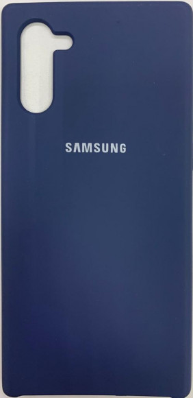 Накладка для Samsung Galaxy Note 10 Silicone cover темно-синяя