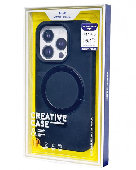 Накладка для i-Phone 14 Pro Keephone Creative Case Magsafe матовый черный