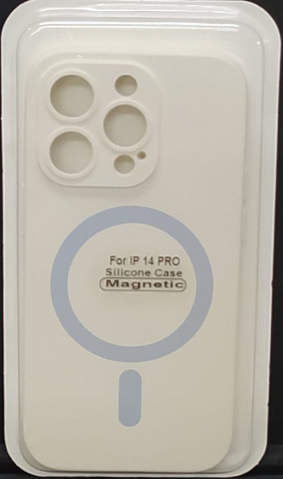 Накладка для iPhone 14 Pro 6.1" Magsafe силикон бежевая