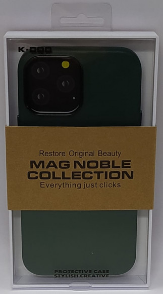 Накладка для iPhone 13 Pro Max K-Doo Mag Noble кожаная зелёная