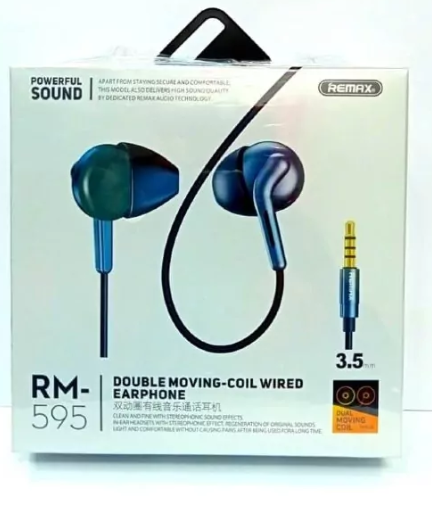 Стереонаушники с микрофоном Remax RM-595 1.2м синие