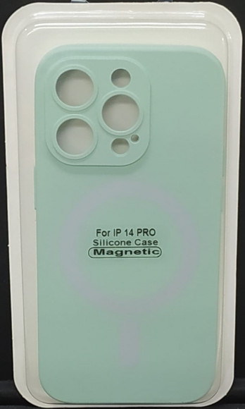 Чехол для iPhone 14 Pro 6.1" Magsafe силикон бирюзовая