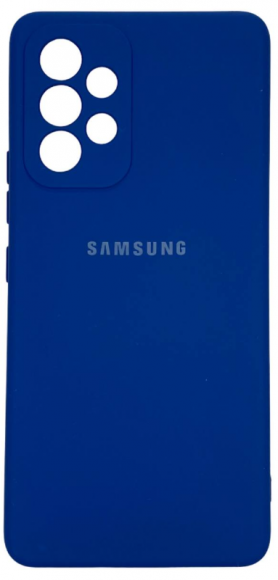 Накладка для Samsung Galaxy A53 5G Silicone cover без логотипа темно-синяя
