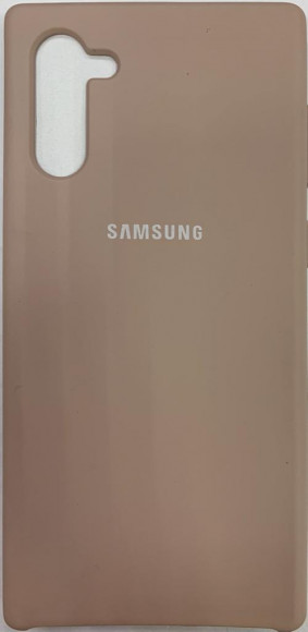 Накладка для Samsung Galaxy Note 10 Silicone cover пудро