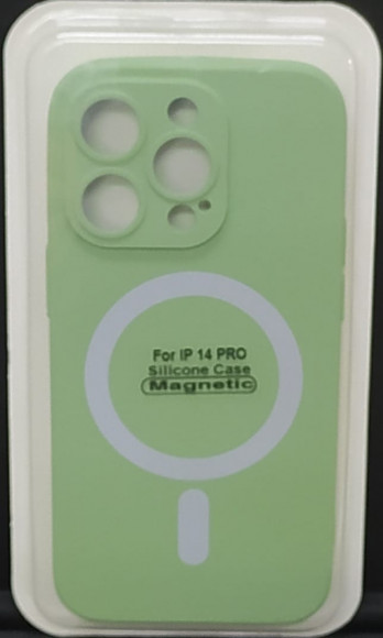 Чехол для iPhone 14 Pro 6.1" Magsafe силикон зеленая