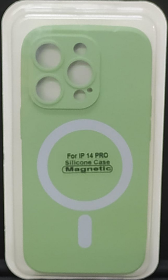 Накладка для iPhone 14 Pro 6.1" Magsafe силикон зеленая