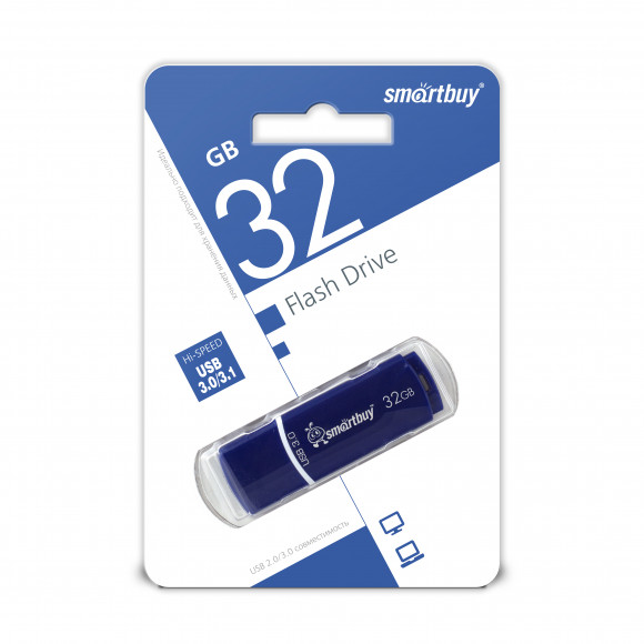 3.0 USB флеш накопитель Smartbuy 32GB Crown Blue (SB32GBCRW-Bl)