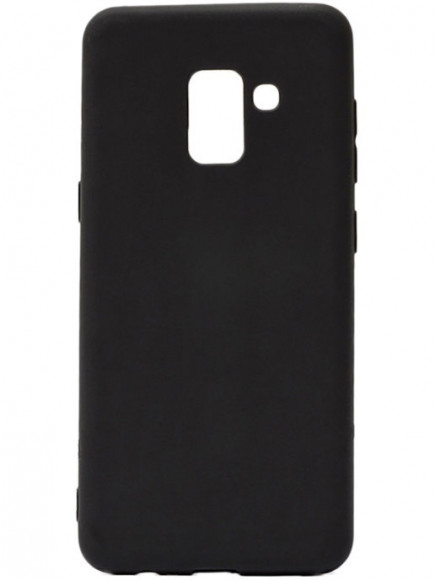 Накладка для Samsung Galaxy A7 (2018)/A8 Plus Silicone cover черная