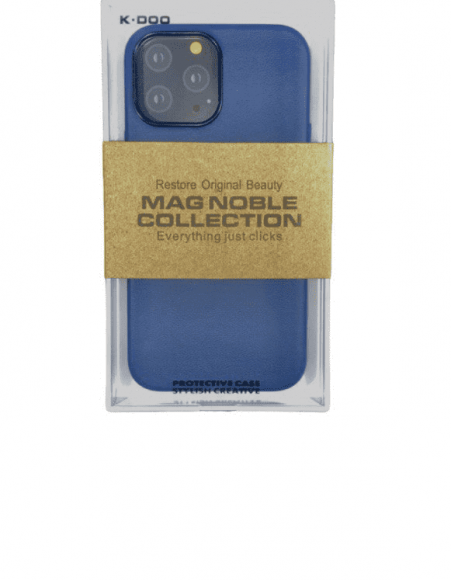 Накладка для iPhone 13 Pro Max K-Doo Mag Noble кожаная синяя