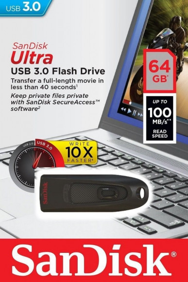 3.0 USB флеш накопитель SanDisk CZ48 Cruzer Ultra 64GB (SDCZ48-064G-U46)