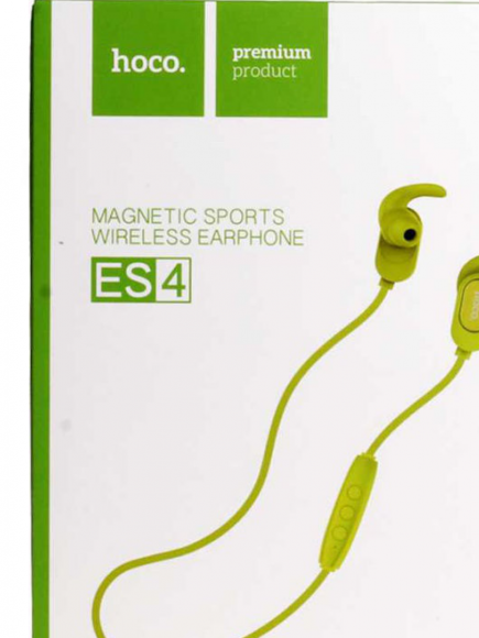 Bluetooth-гарнитура Hoco ES4 Magnetic Sports V4.0 IPX4 зелёный