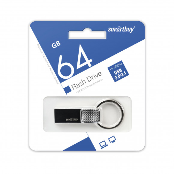 3.0 USB флеш накопитель SmartBuy 64GB RING (SB64GBRN)