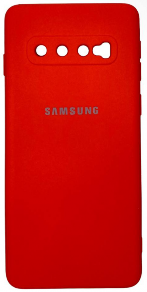 Накладка для Samsung Galaxy S10 Silicone cover красная