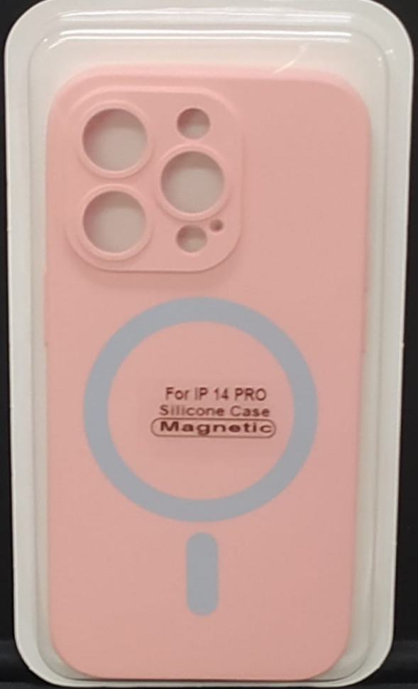 Накладка для iPhone 14 Pro 6.1" Magsafe силикон розовая