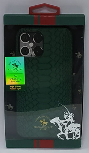 Накладка для iPhone 12 Pro Max 6.7" SANTA BARBARA кожа в ассортименте