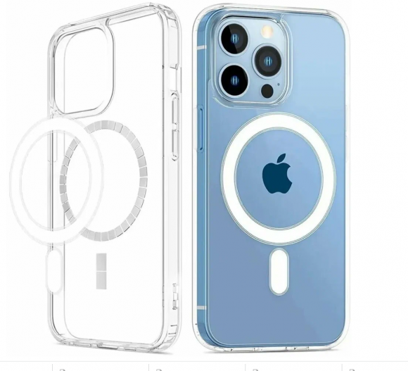 Накладка для iPhone 14 Pro Max 6.7" Hoco Magnetic case силикон прозрачный