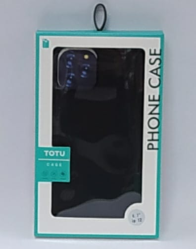 Накладка для iPhone 12 Pro Max 6.7" TOTU Emperor под кожу черная