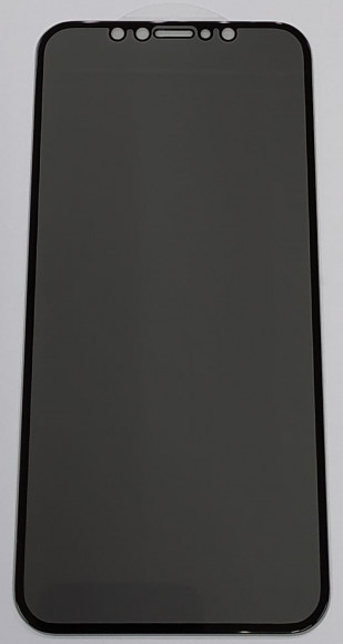 Защитное стекло для iPhone 11 Pro/X/Xs 5.8" Анти-Шпион чёрное