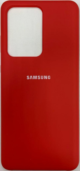 Накладка для Samsung Galaxy S20 Ultra Silicone cover красная