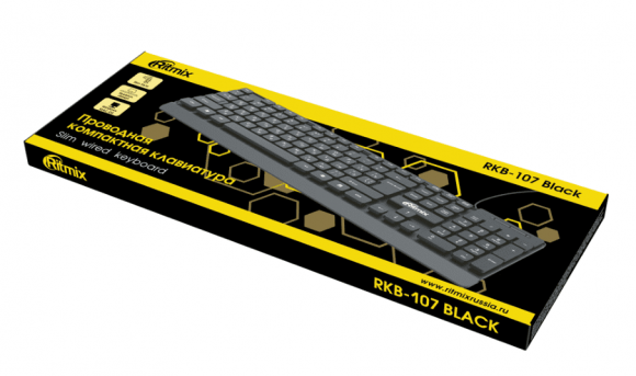 Клавиатура проводная Ritmix RKB-107 черная