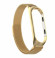 Металлический браслет для Xiaomi Mi Band 3/4 Milano плетенка золотой №7