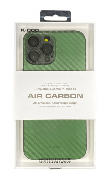 Накладка для iPhone 13 Pro Max 6.7" K-Doo Air Carbon пластик зелёная