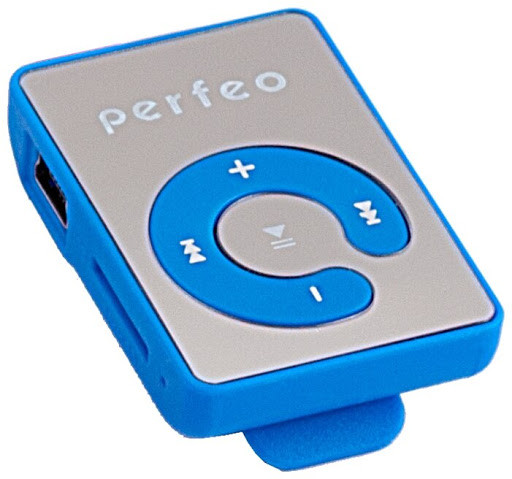 Perfeo цифровой аудио плеер Music Clip Color, голубой (VI-M003 Blue)