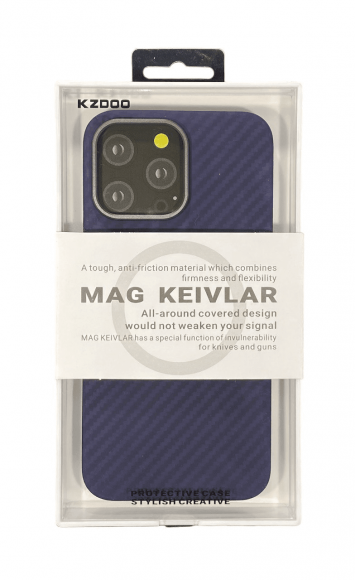 Накладка MagSafe для iPhone 14 Pro Max K-Doo Mag Kevlar пластик фиолетовая